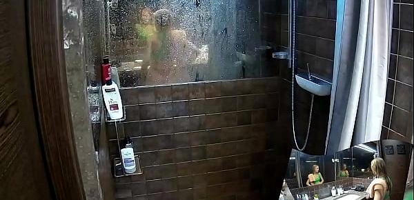  Voyeur Shower bathroom - 2 girlfriend showering together